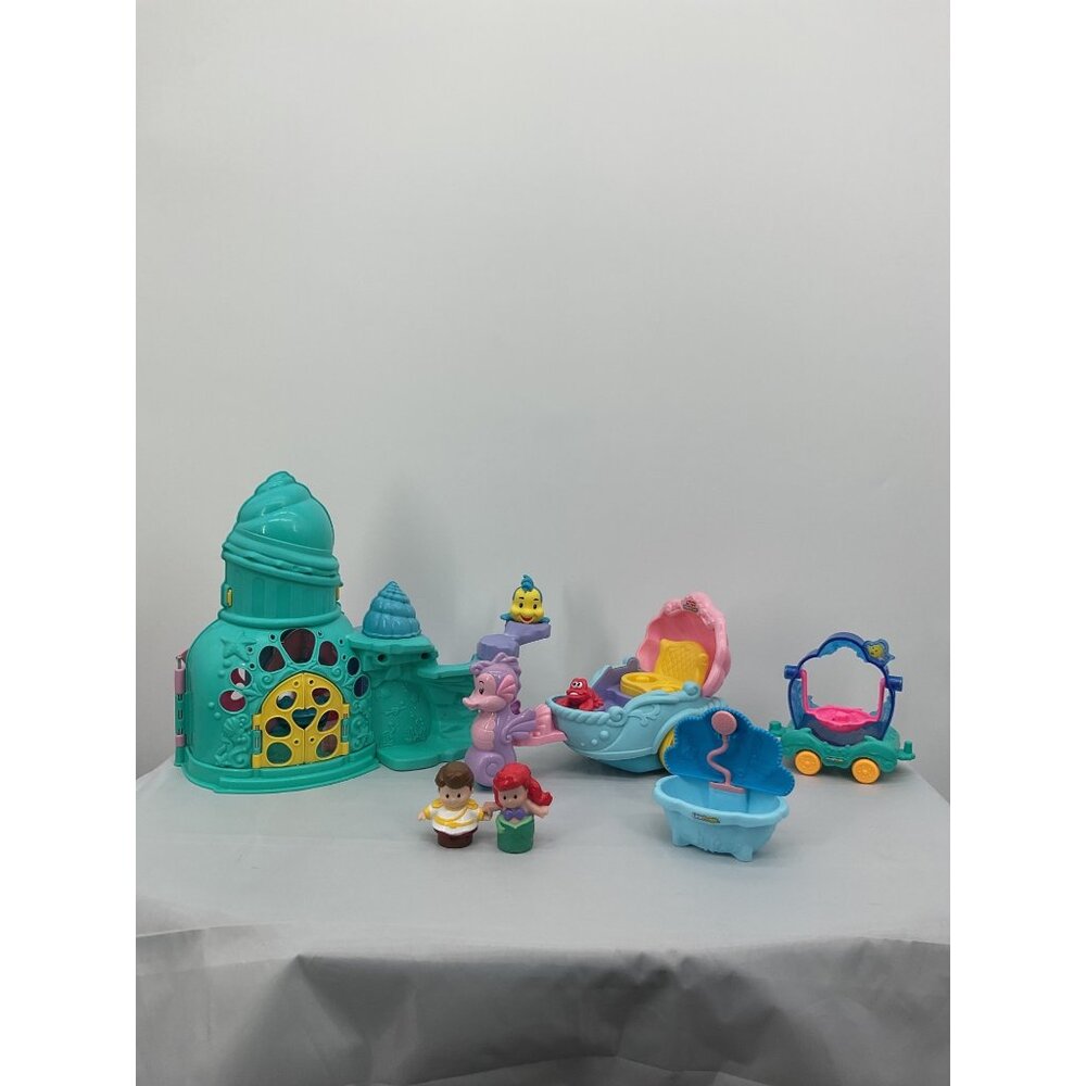 Fisher Price Little People Disney Ariel Castle Musical Coach Carriage Parade Lot